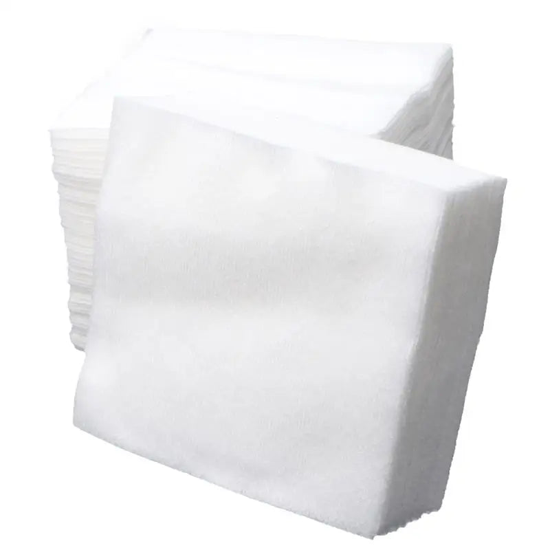 300 pièces tampon de gaze Non tissé éponges de gaze de premiers secours pour le soin des plaies gaze stérile Flexible respirant (blanc)