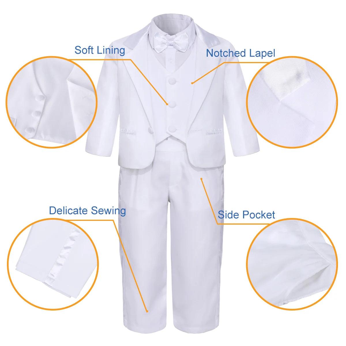 Baby boy costume set, suitable for christening, Easter, church, wedding, birthday, formal ceremony, performance, tuxedo
