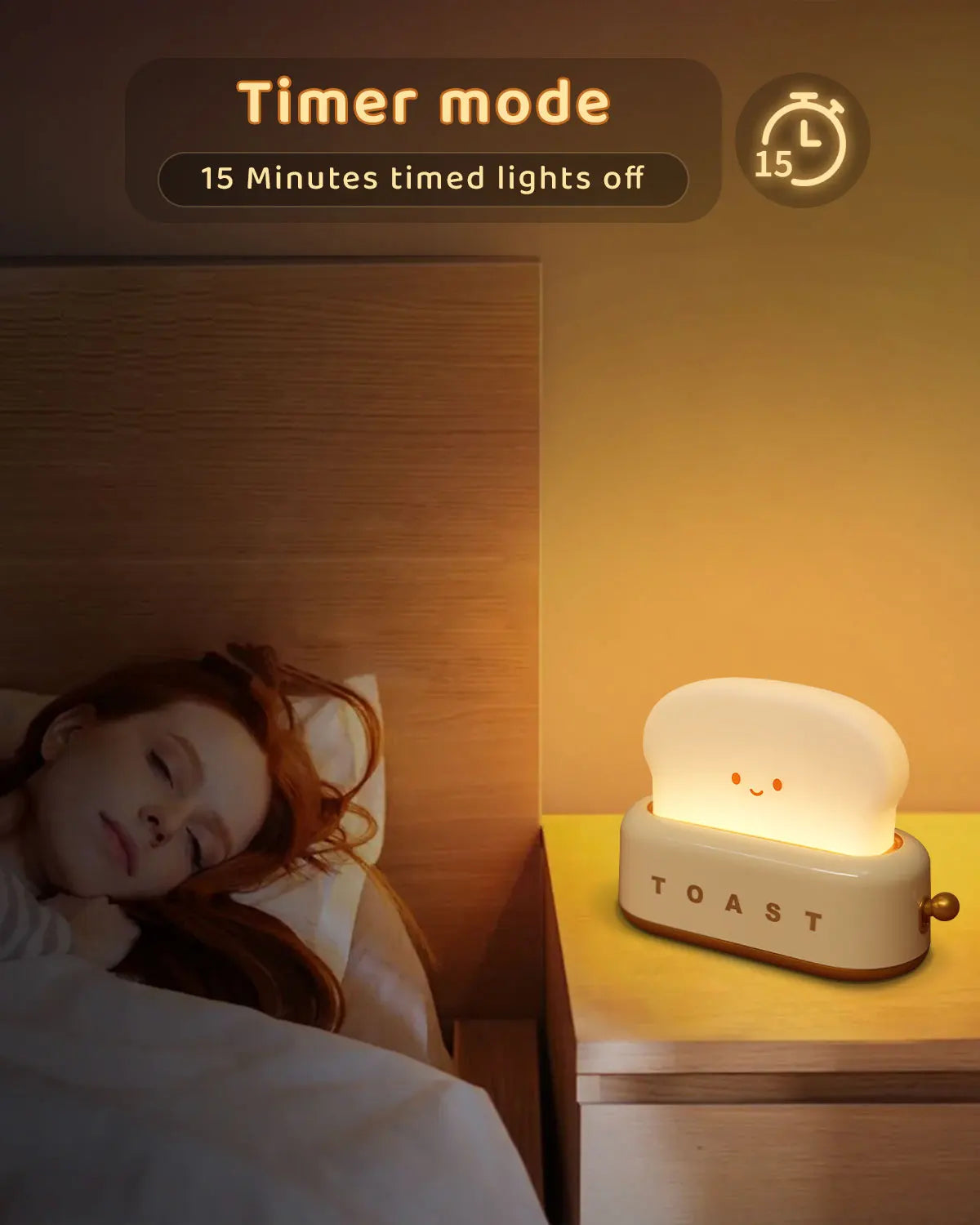 Veilleuses de réveil LED, veilleuse de chevet créative, lampe de bureau, éclairage intérieur, minuterie USB, lumière à intensité variable, cadeaux pour enfants