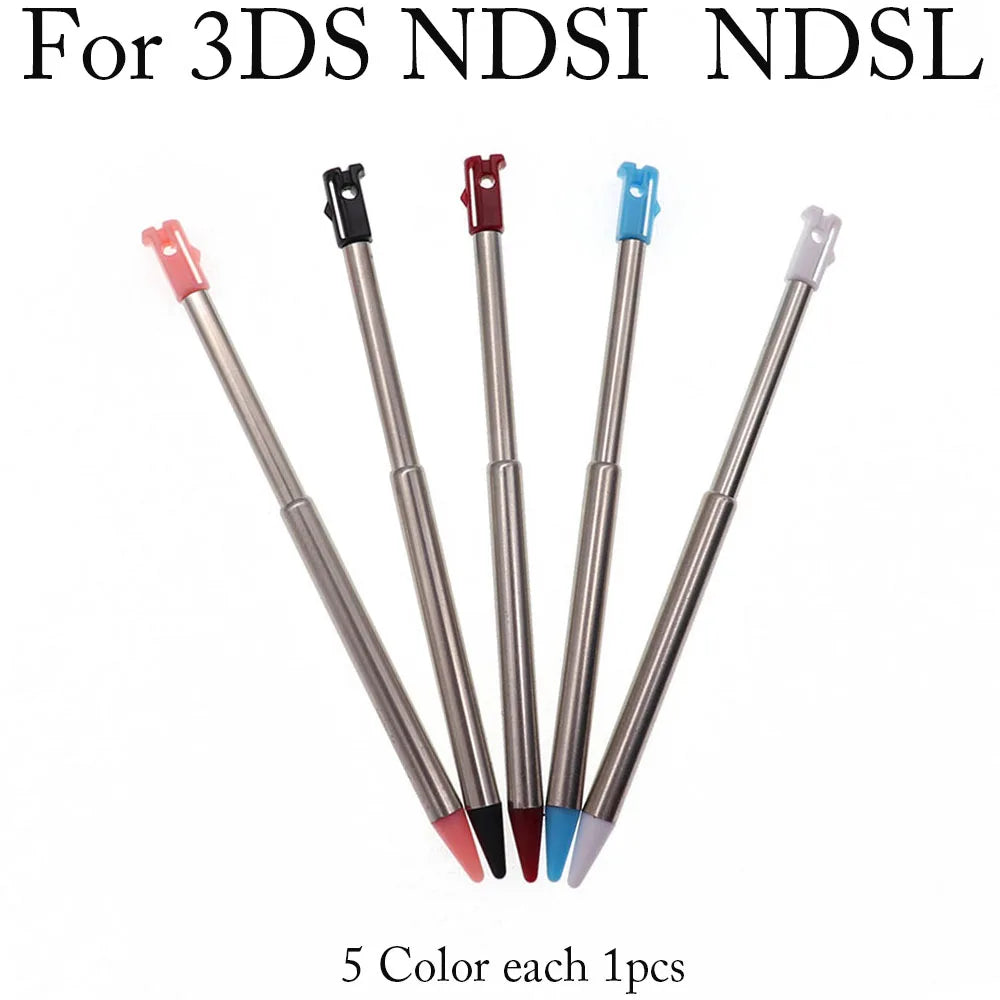 Plastic and metal touchscreen stylus, 1 set, for game consoles, compatible with Nintendo DS, Nintendo DS, Wii U, 2DS, 3DS XL, New 3DS XL, New 2DS XL