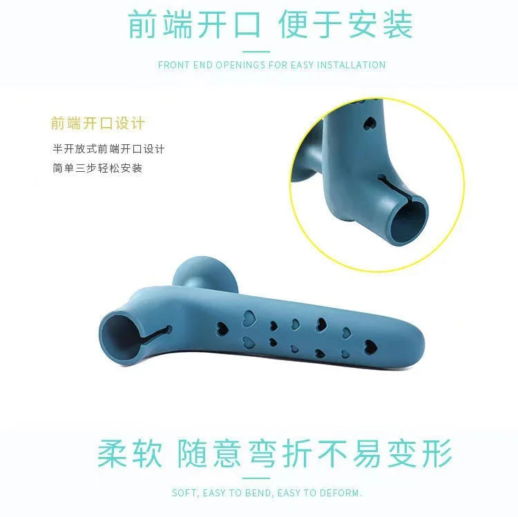 Butoir de porte poignée de porte protecteur poignées de porte étui Silicone bouton de porte couverture sécurité enfant bébé pare-chocs accessoires pour la maison