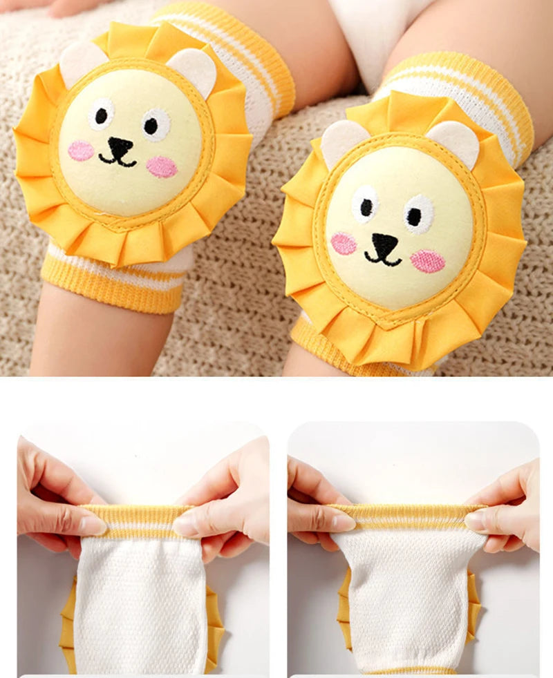 Bee Lion coton fraise jambières nourrissons genou soutien bébé genouillères enfants genou protecteur ramper coude coussin