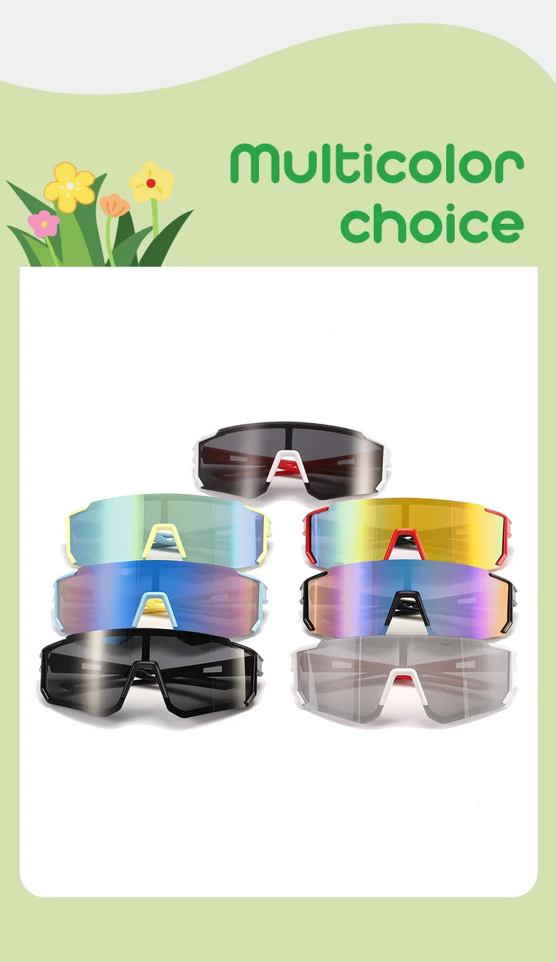 Lunettes de soleil de cyclisme en plein air pour enfants, pour garçons et filles, pour vtt, conduite, vélo, sport, escalade, lunettes de protection, UV400