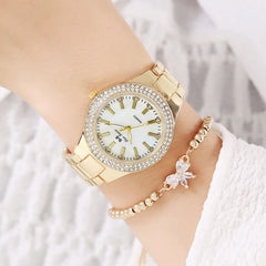 Mode décontracté femmes montre élégante marque de luxe bracelet en acier inoxydable Quartz robe montres pour femme cadeaux