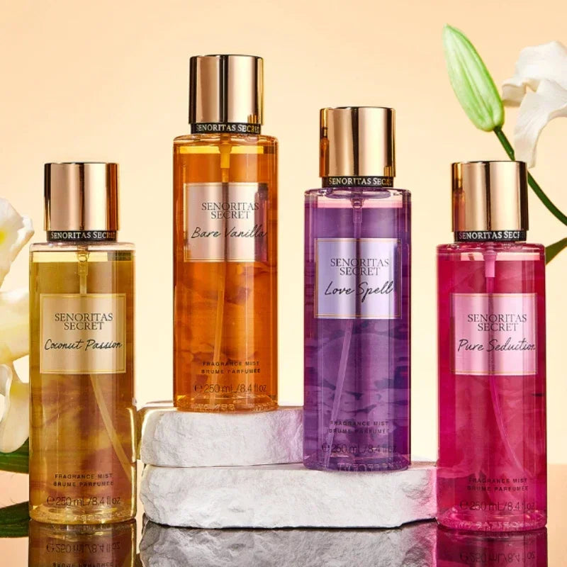 Sexuellement secret pour femme, parfum de fruits, brumisateur, breloque longue durée, parfum en porcelaine, vaporisateur pour le corps, désodorisant, 250ml