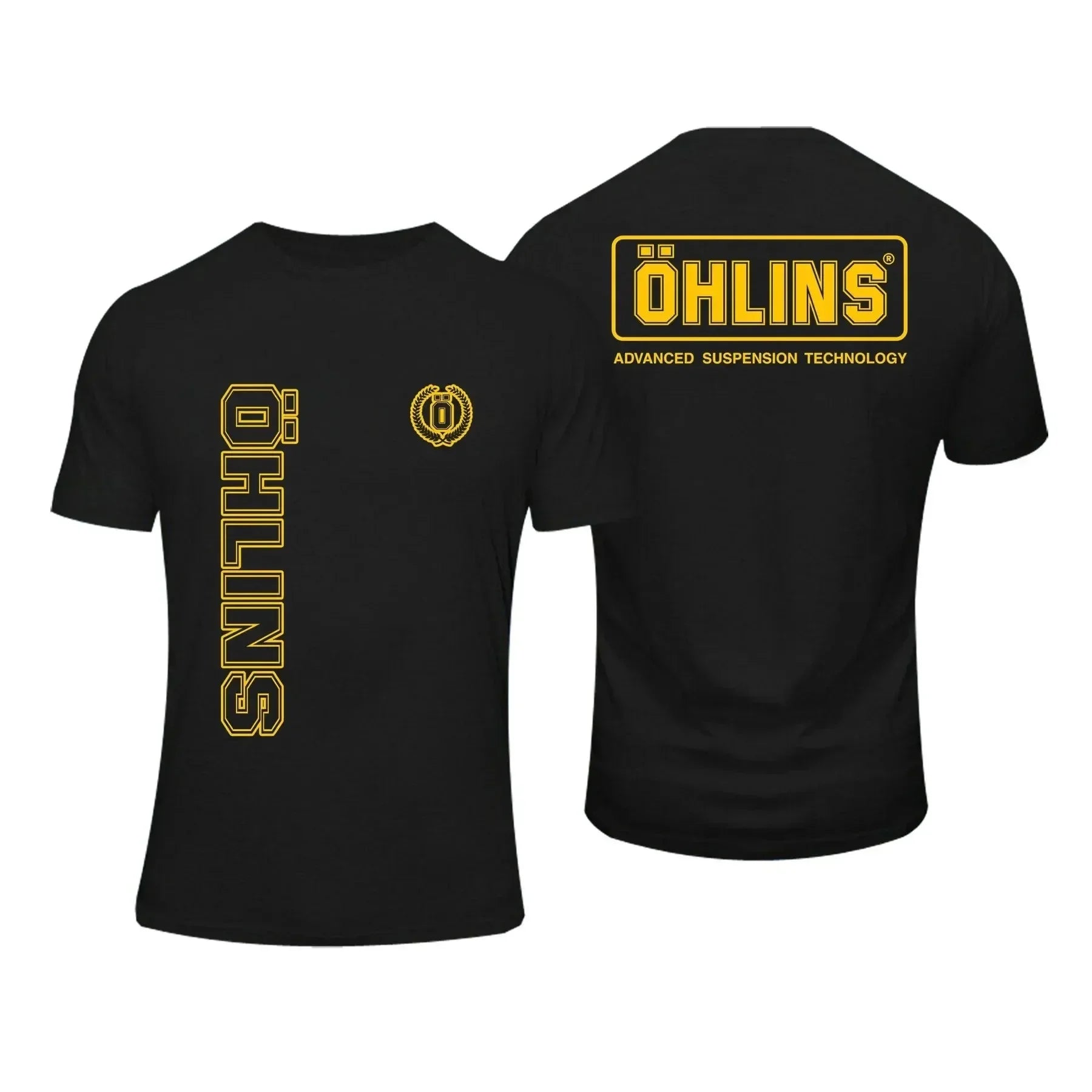 Desktop_Amazing Men's Ohlins Shock Suspension Car Motorcycle Sport Racing T-Shirt Summer Casual Oversized Short Sleeve