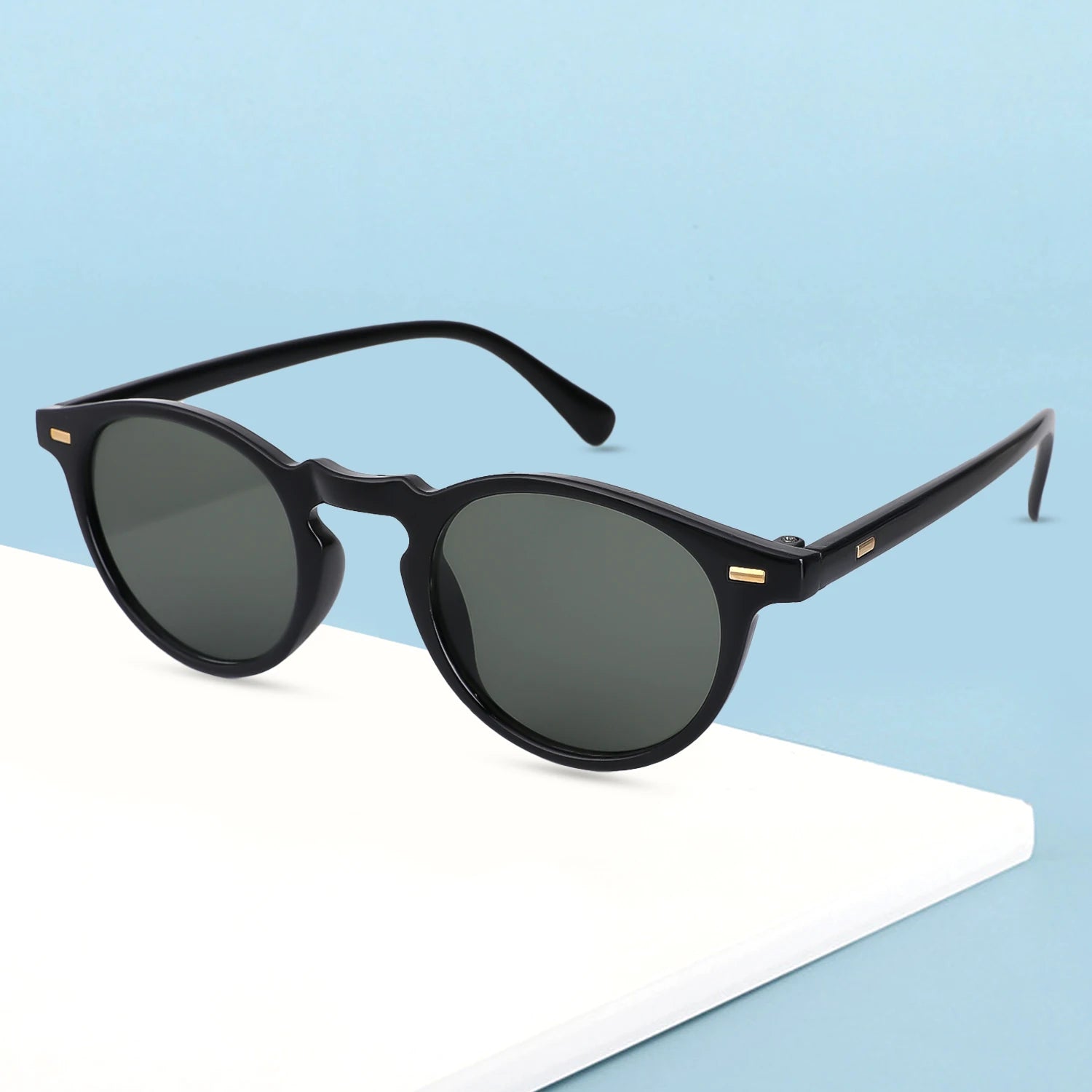 Petites lunettes de soleil rondes lunettes de soleil élégantes pour hommes et femmes rétro classique sélection multi-styles voyage Shopping randonnée UV400