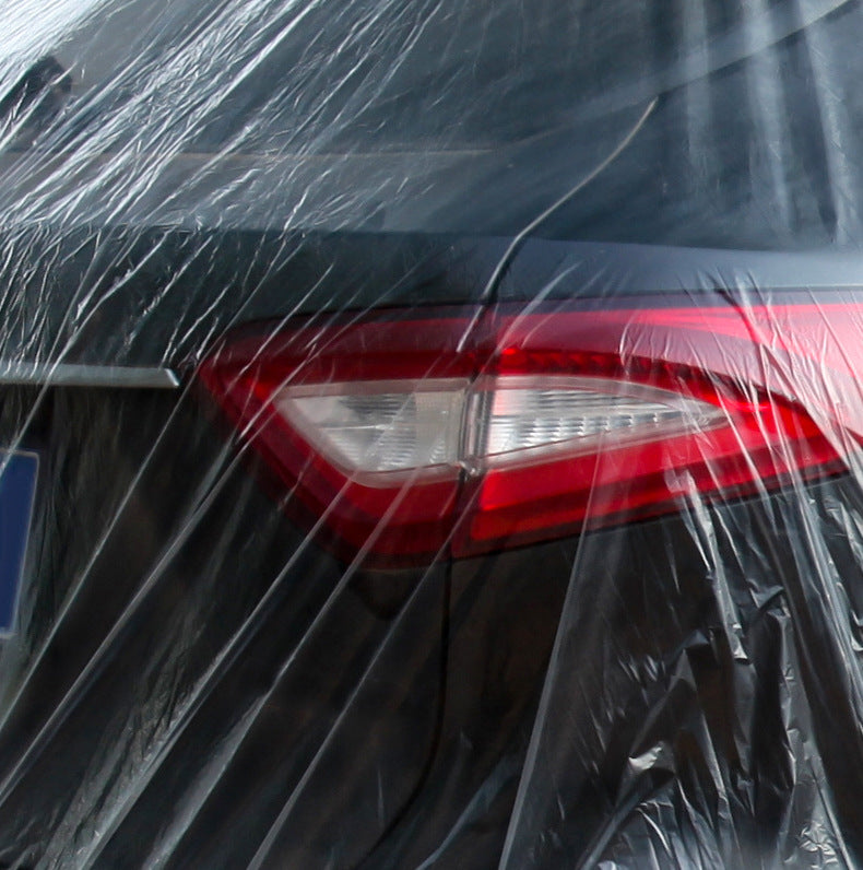 Housse de protection jetable pour vêtements de voiture, protection solaire GM, anti-pluie et anti-poussière, couverture complète simple en plastique transparent