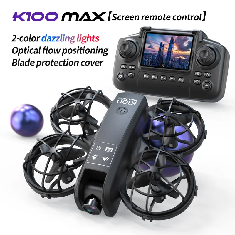 K100 MAX Mini GPS Drone 8K HD caméra vidéo en temps réel transmission écran contrôle évitement d'obstacles photographie aérienne RC quadrirotor