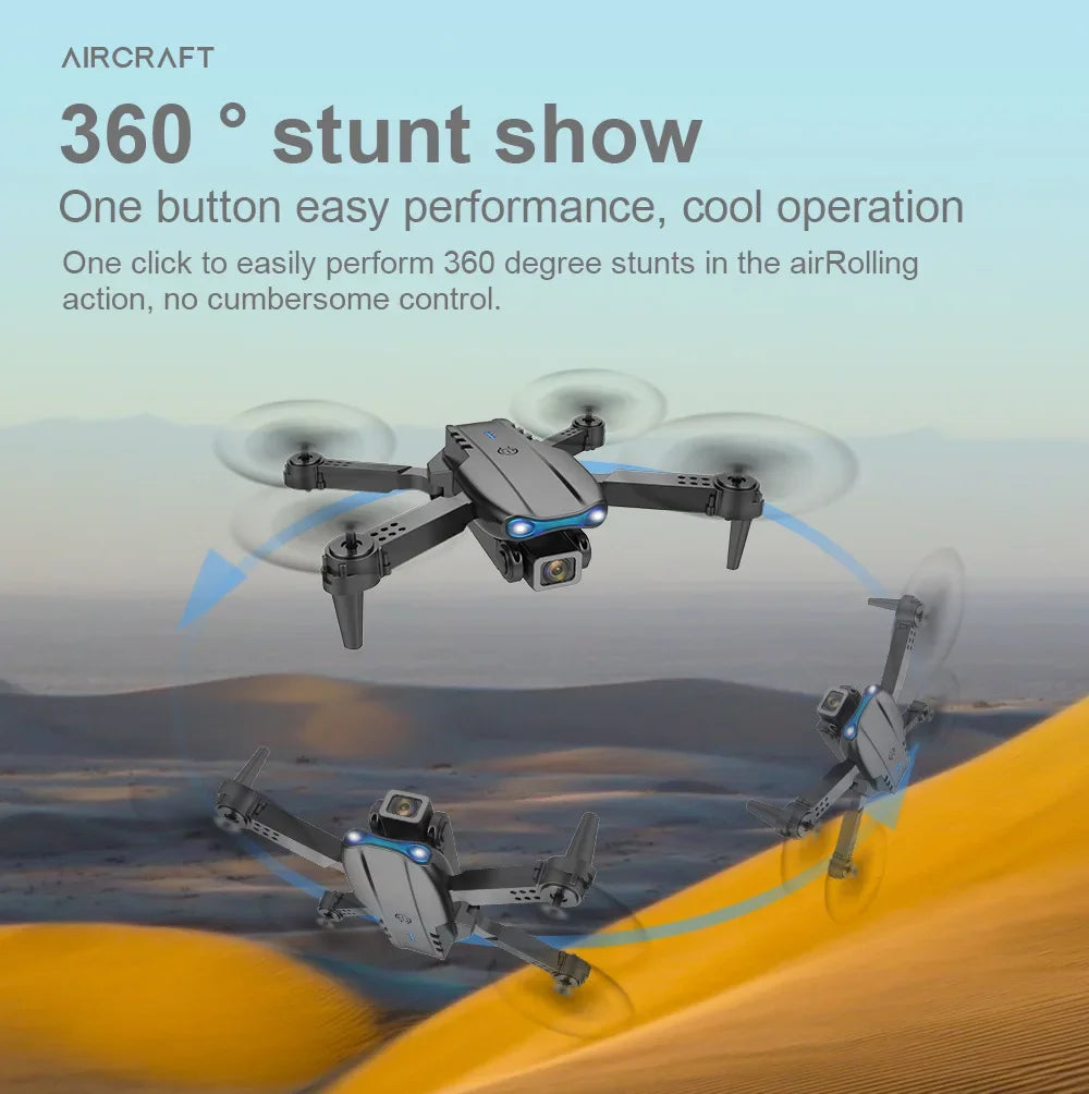 Drone professionnel HD E99Pro 4k double WIFI fpv quadrirotor avion avec évitement d'obstacles pour caméra de Drone de photographie aérienne