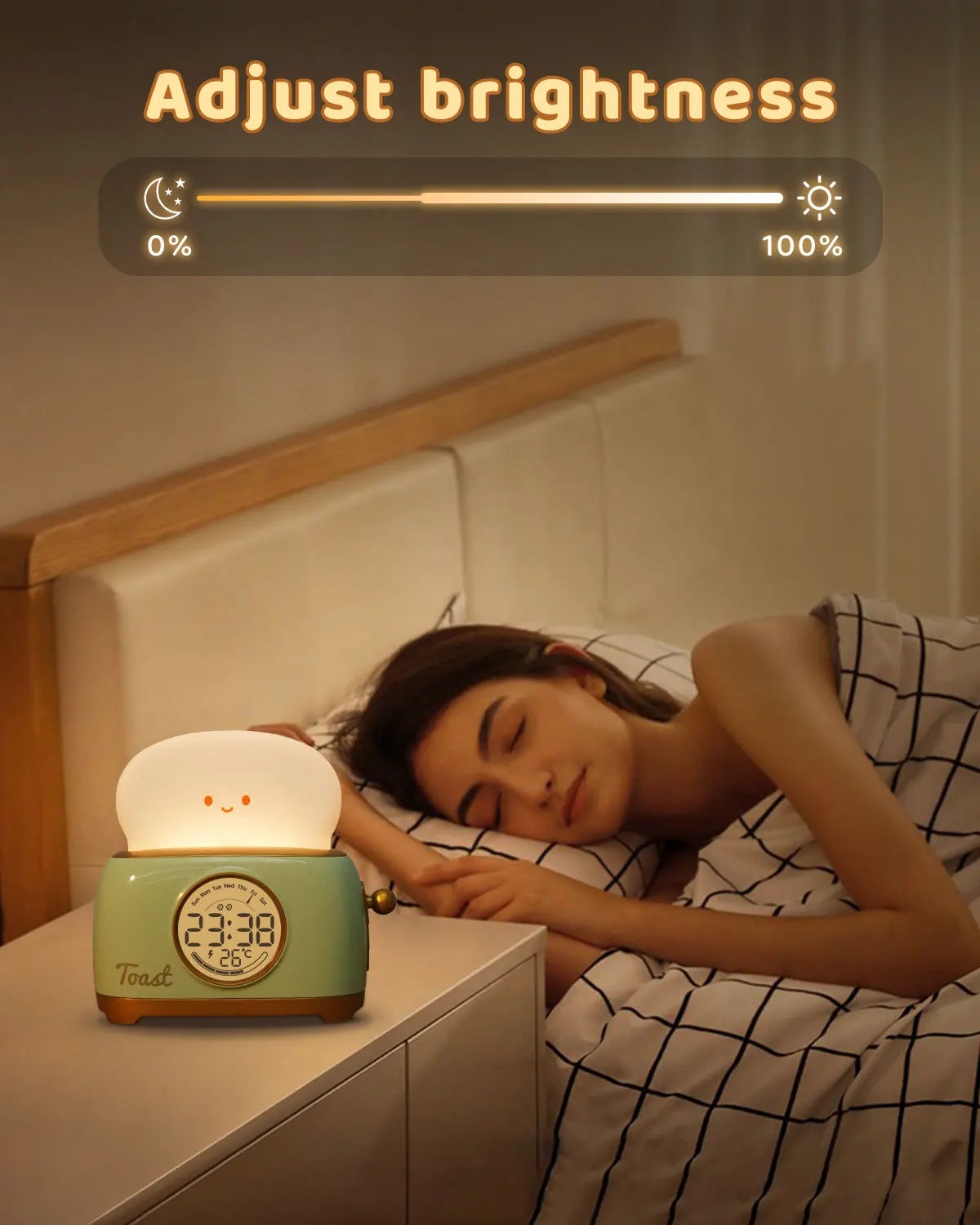Veilleuses de réveil LED, veilleuse de chevet créative, lampe de bureau, éclairage intérieur, minuterie USB, lumière à intensité variable, cadeaux pour enfants