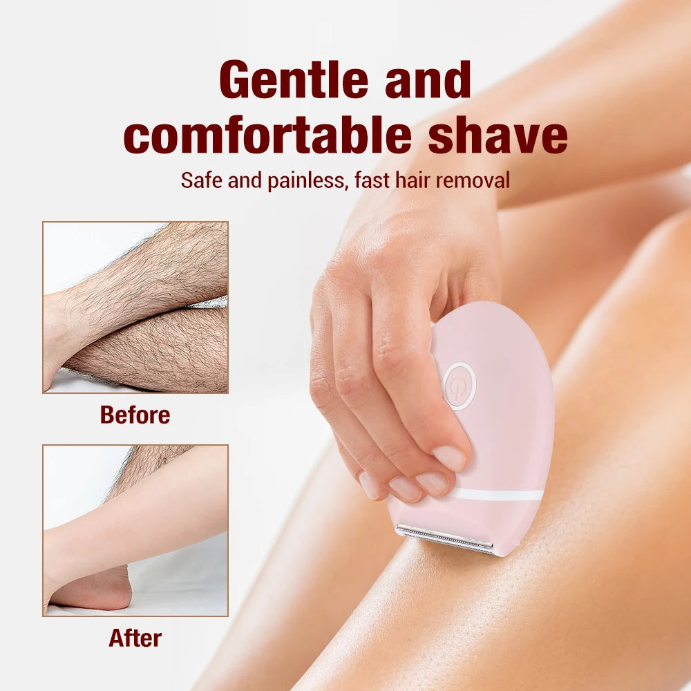 Women's 3-in-1 Electric Razor Mini Shaver Special Hair Removal Kit for Full Body, Underarm, and Intimate Areas