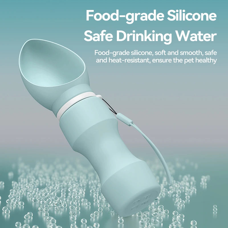 ROJECO-Bouteille d'eau pour chien et chat, en silicone souple, portable, pliable, pour voyage