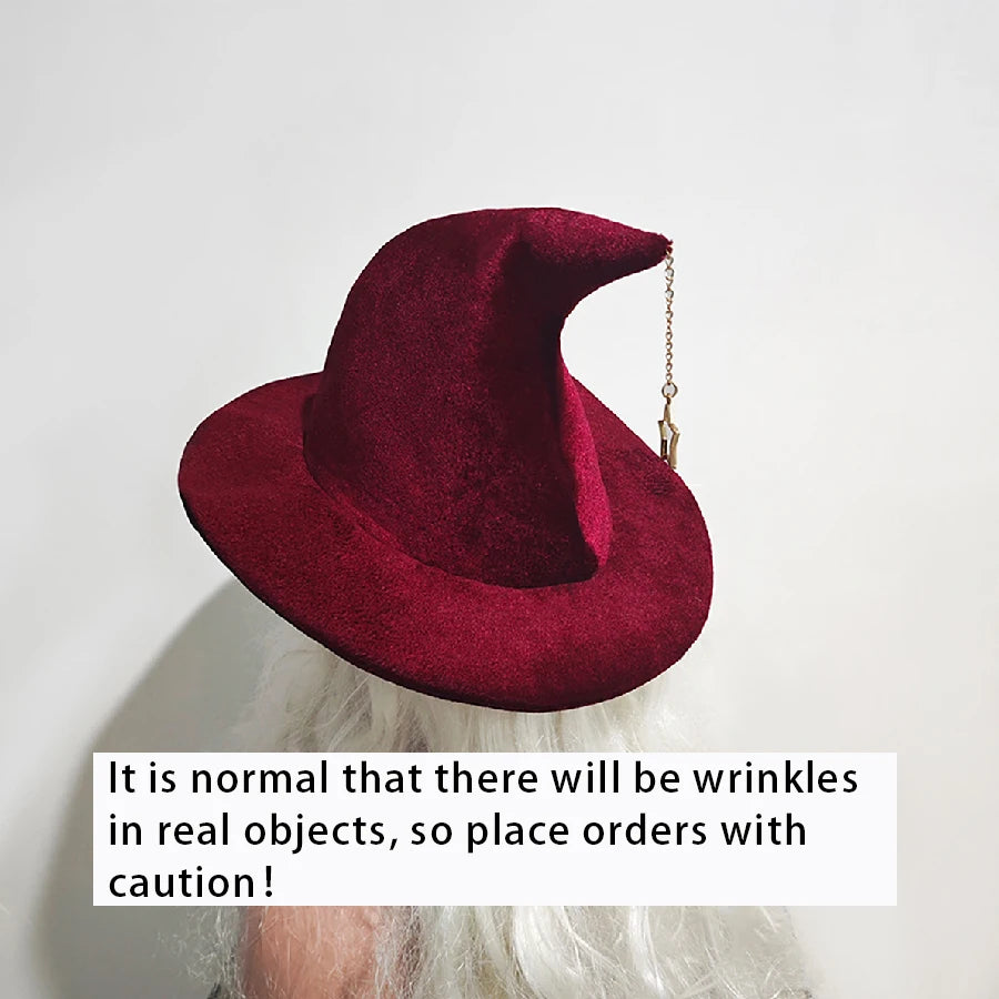 Chapeau de sorcière d'halloween pour enfants et adultes, avec motif étoile mon, chapeau de magicien, Costume de Cosplay, accessoires de déguisement amusants pour fête d'halloween