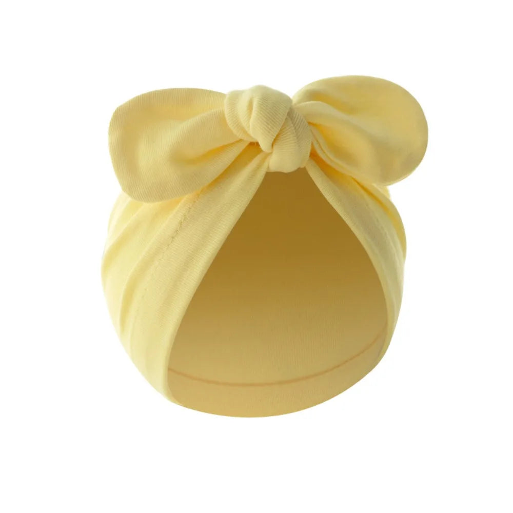 Bébé filles garçons chapeau mignon fleur noeud oreilles de lapin chapeau coton nouveau-né bonnet casquettes pour enfants enfant en bas âge infantile cheveux accessoires