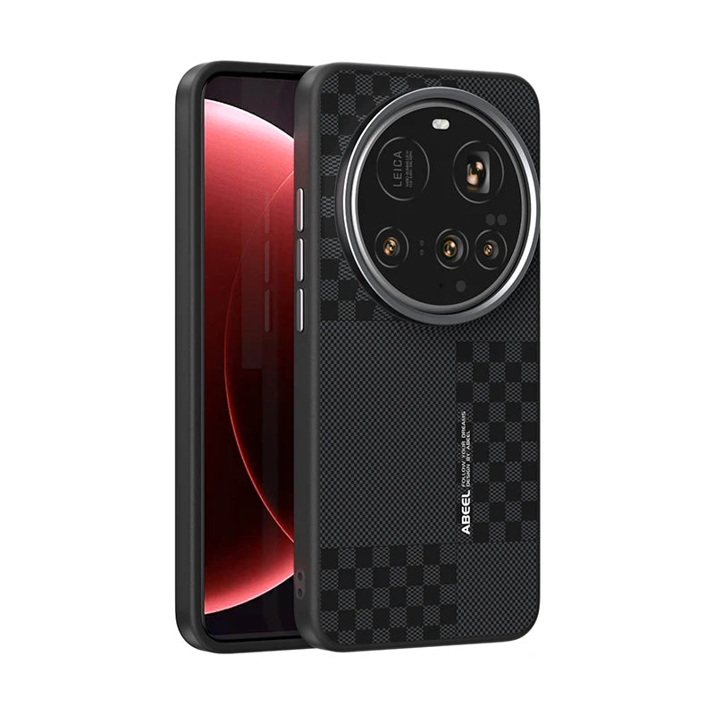 Magsafe case for Xiaomi 15 Ultra, slim, rigid, magnetic, wireless charging, carbon fiber, penguin, leather case, metal lens case