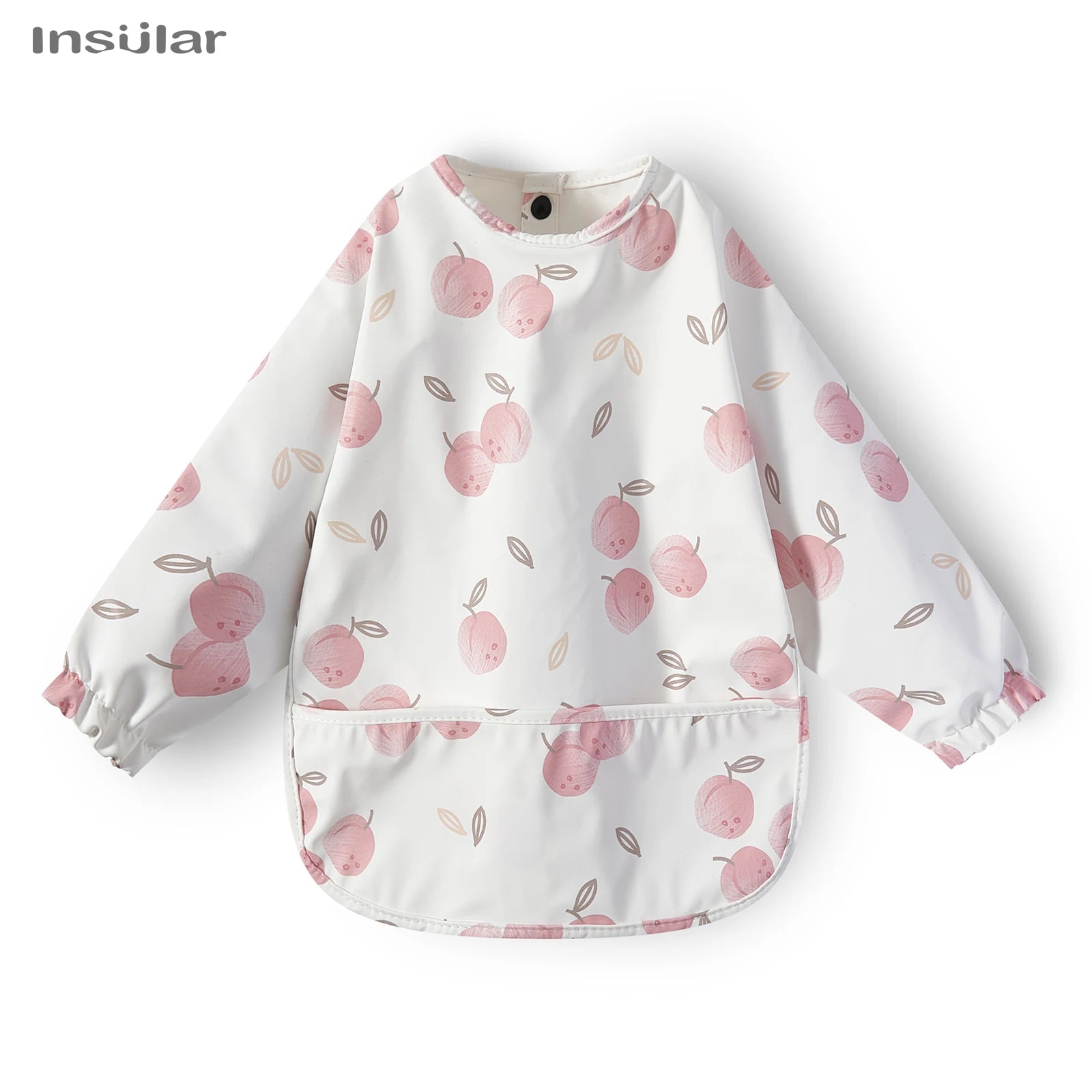 Nouveau bavoir bébé avec poche pour accessoires d'alimentation bavoirs pour enfants imperméable à manches longues bavoirs tabliers à manches longues
