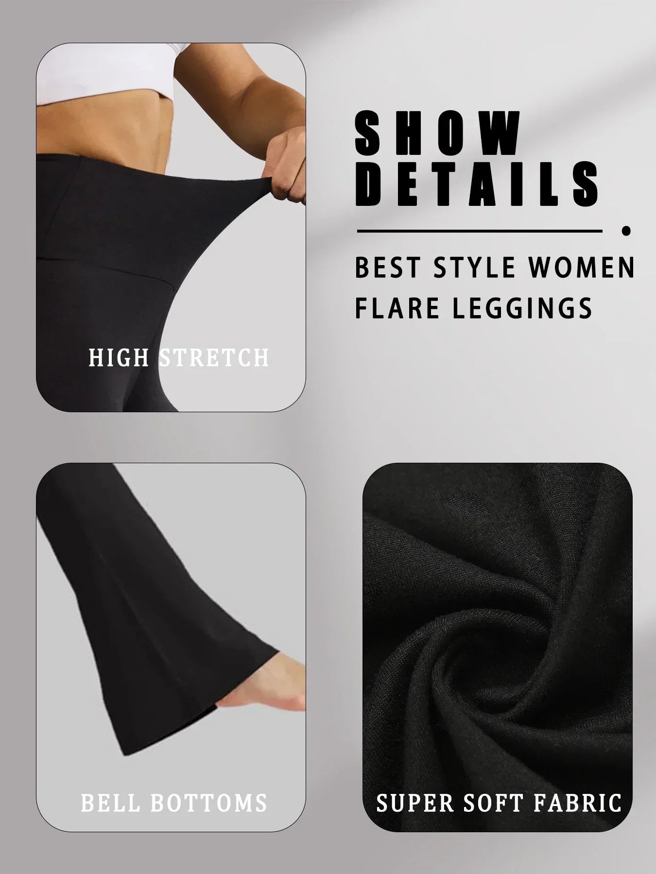 Pantalon évasé Super doux pour femmes, taille haute, contrôle du ventre, Leggings de Yoga, bas de cloche