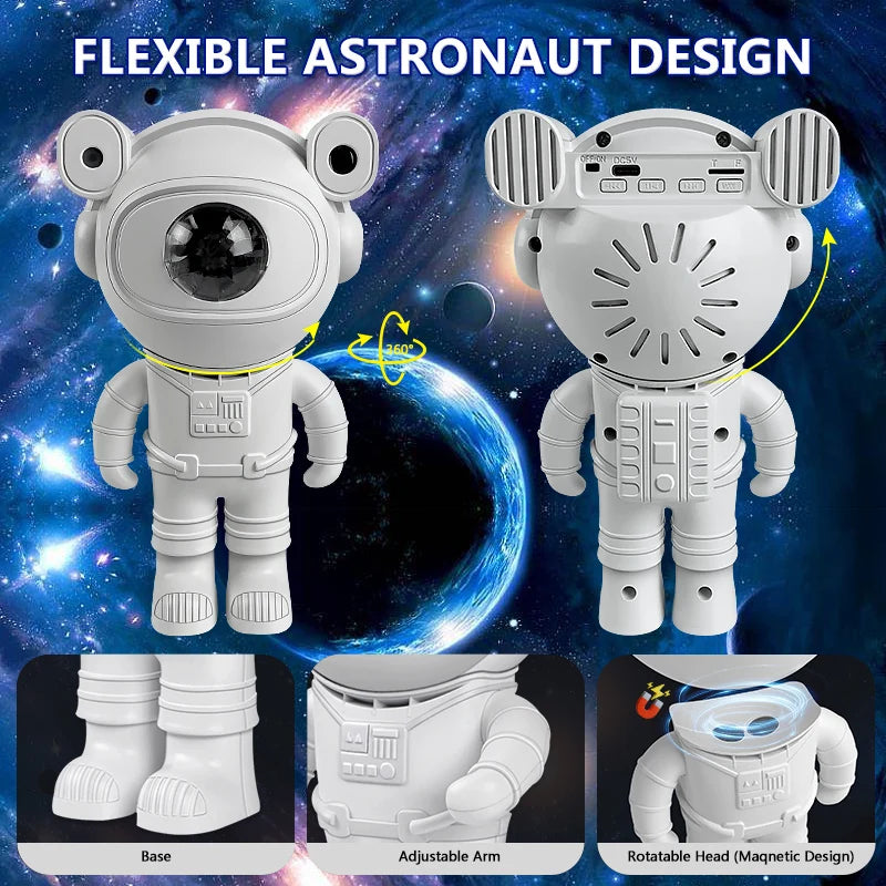 Projecteur d'étoiles pour enfants, veilleuse avec télécommande, conception réglable à 360 °, astronaute, nébuleuse, galaxie, éclairage pour enfants