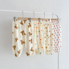 New Unisex Baby Printed Harem Pants, Cute Outdoor Toddler Girls 2025 Summer Fashion Slim Loose Full Length Pants