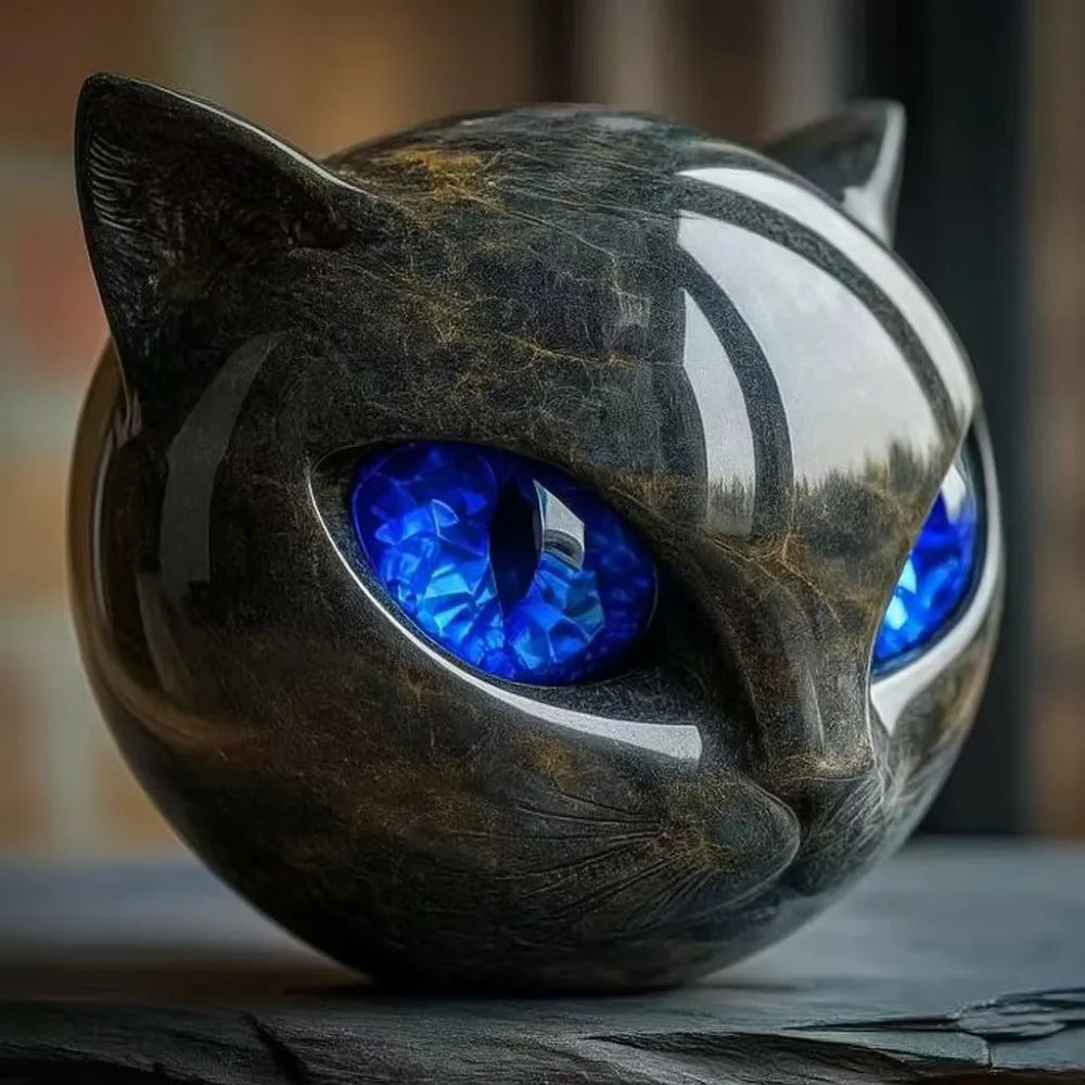 Collection of handmade crystal animal figurines, durable decorative glass sculptures of cats and dogs, glass animal statues