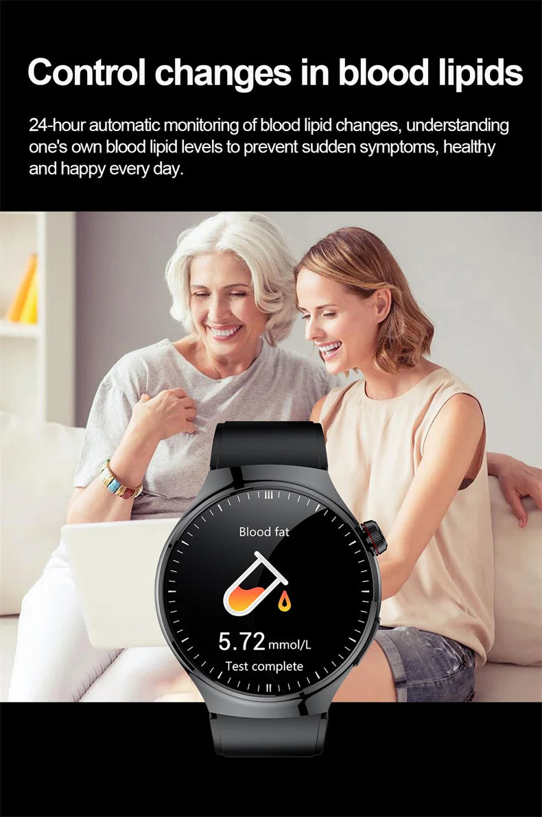 Nouvelle surveillance de la santé montre intelligente examen physique santé Wacth pression artérielle ECG + PPG Sport appel Smartwatch pour Android iOS