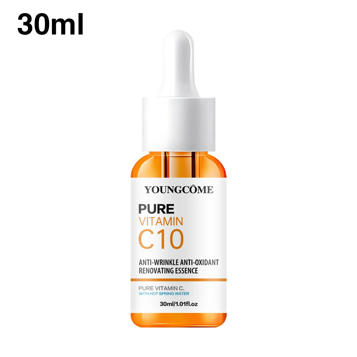 Vitamine C Essence pour le visage acide hyaluronique peau foncée éclaircir sérum estompe les ridules hydratant réparation sérum terne visage soins de la peau