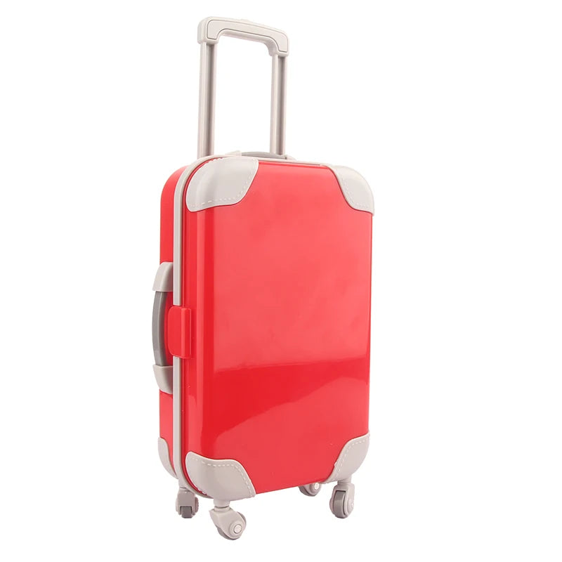 Accessoires de jouets, une variété de valises assorties aux couleurs, adaptées aux poupées américaines de 18 pouces et aux poupées nouveau-nés de 43cm