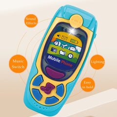 Smartphone toys, baby phone with music and light-up sounds, simulated interaction, makes phone calls, children's gifts, battery not included