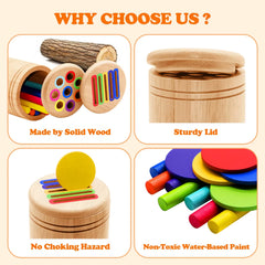 Jouets en bois Montessori, tri des couleurs, jouets à motricité Fine, jouets sensoriels assortis, Puzzle éducatif précoce pour les tout-petits