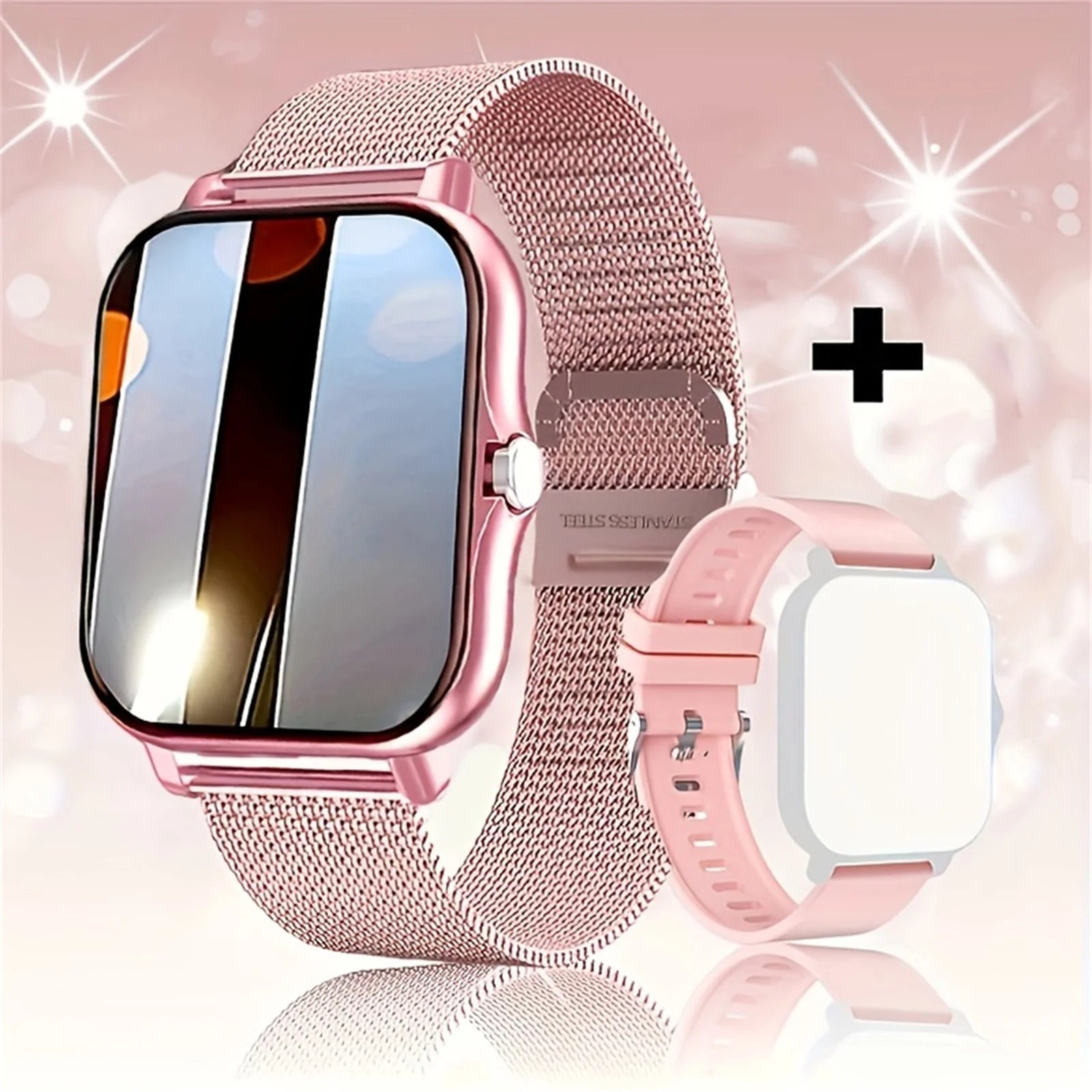 Montre intelligente, appel/cadran sans fil, rappels d'application multiples, adaptée aux hommes et aux femmes, montre de sport, Compatible avec IPhone/Andrio