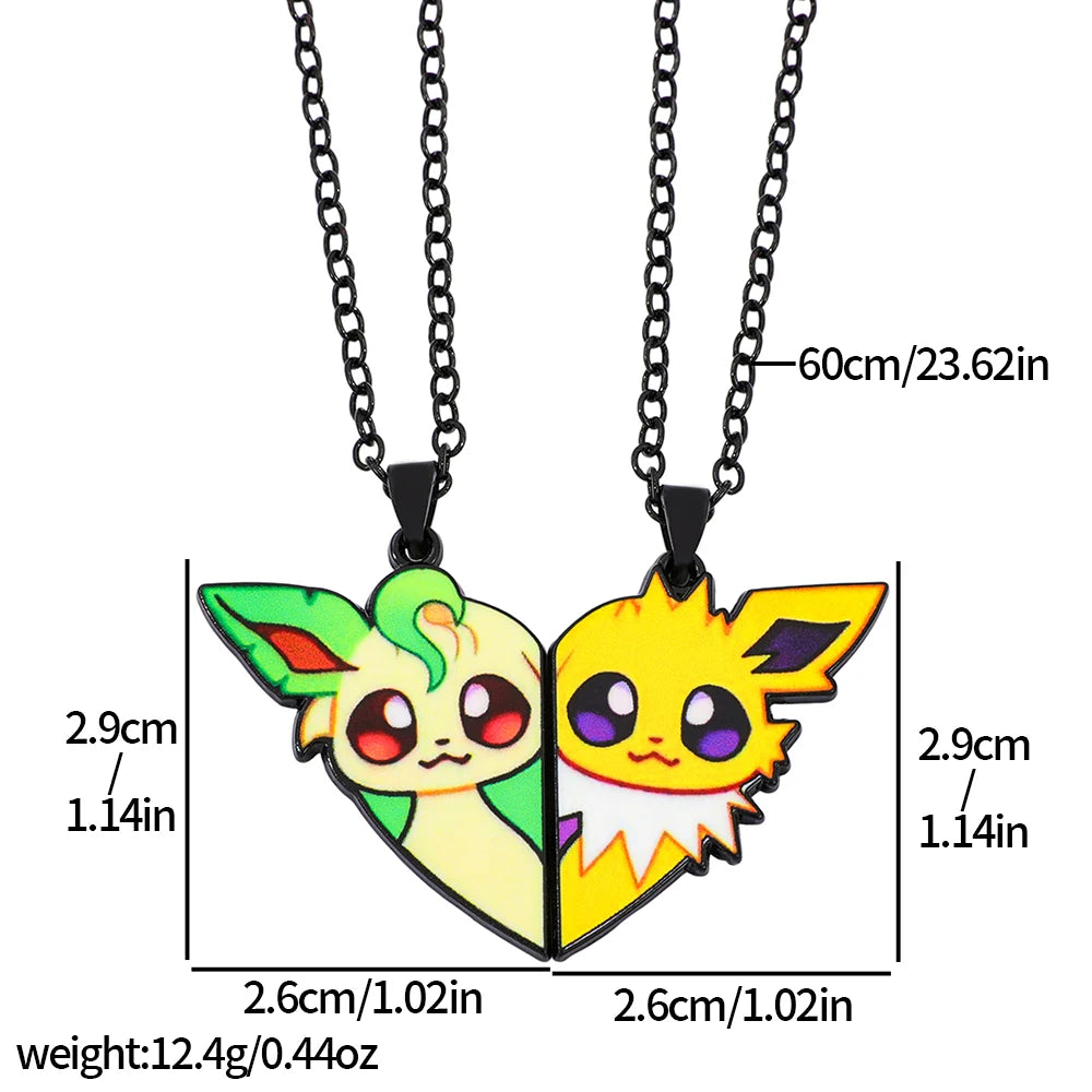 Ensemble de colliers Pokémon Eevee Evolution avec Umbreon, Espeon, Sylveon, Jolteon, pendentif Flareon, cadeau de bijoux animés pour les fans des femmes
