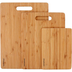 Planches à découper en bambou pour la cuisine, planche à découper en bois pour hacher de la viande, des fruits, du fromage, lot de 3