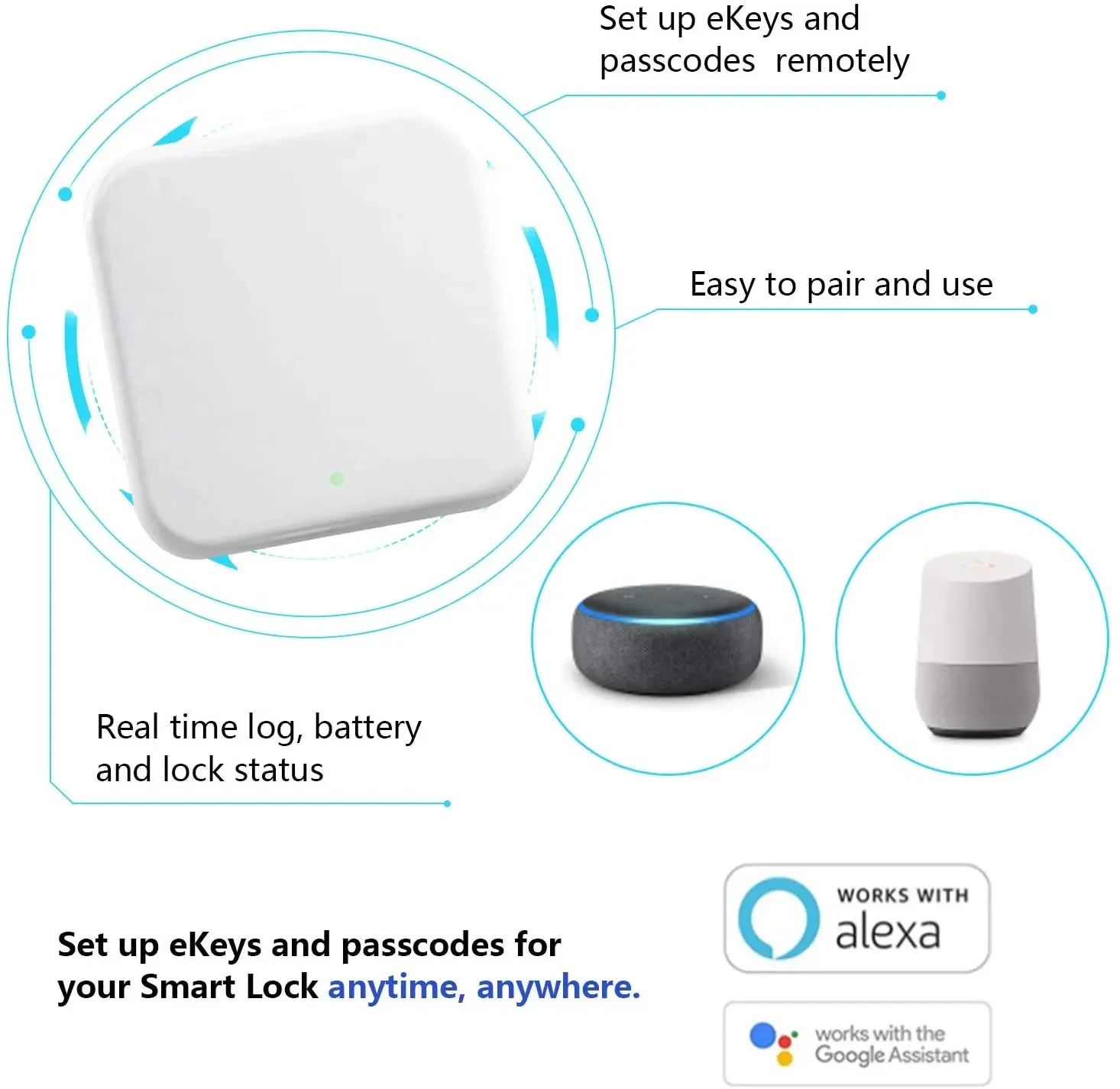TTLOCK passerelle G2 G3 G3P G4 Bluetooth vers Wifi passerelle Hub WIFI/RJ45/POE/4G TLE pour serrure de porte de maison intelligente Ttlock App contrôle de téléphone