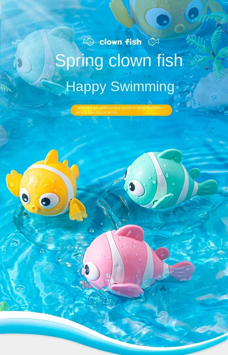 Jouets de Bain pour Bébé, Poisson de Natation Mignon, Animal de Dessin Animé Flottant, Jeu d'Eau Classique, pour les Tout-Petits, Tendance