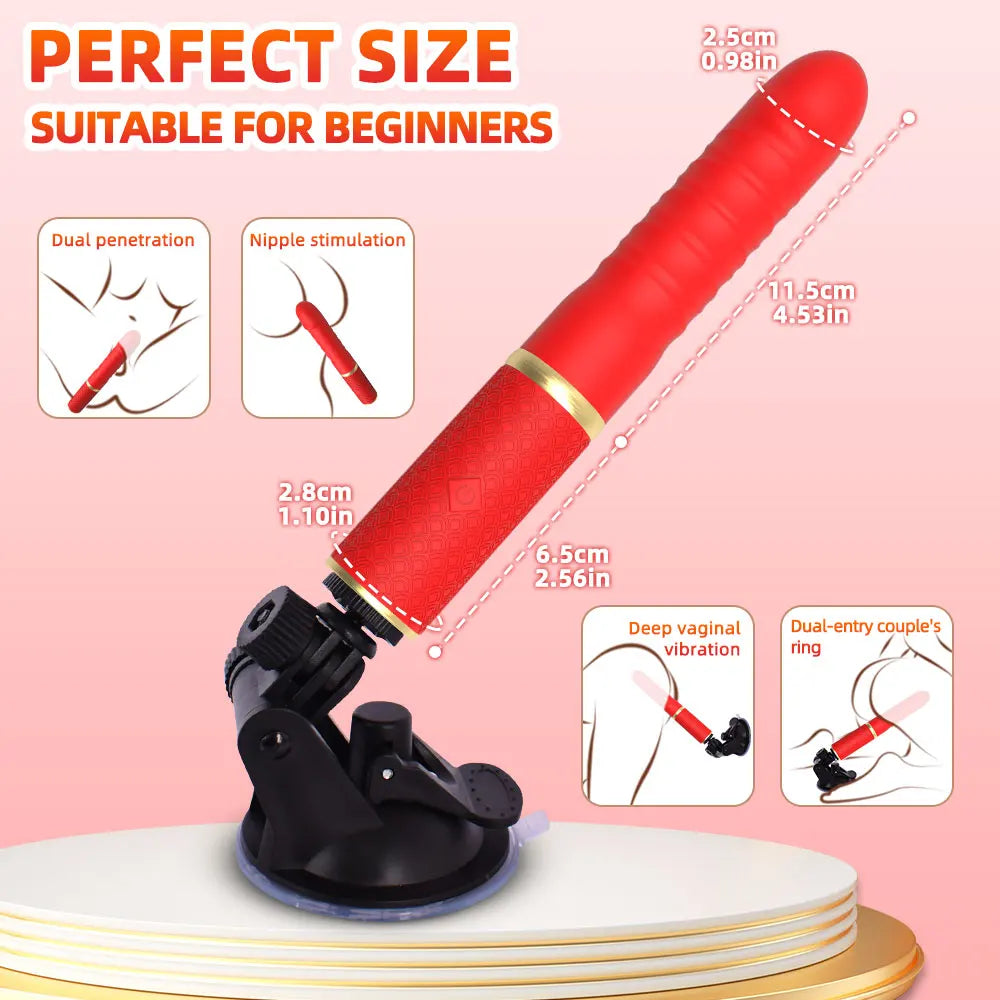 Sex machine dildo vibrator adult sex toys for women and men, G-spot clitoral stimulation, anal play, large suction cup anal toys for couples
