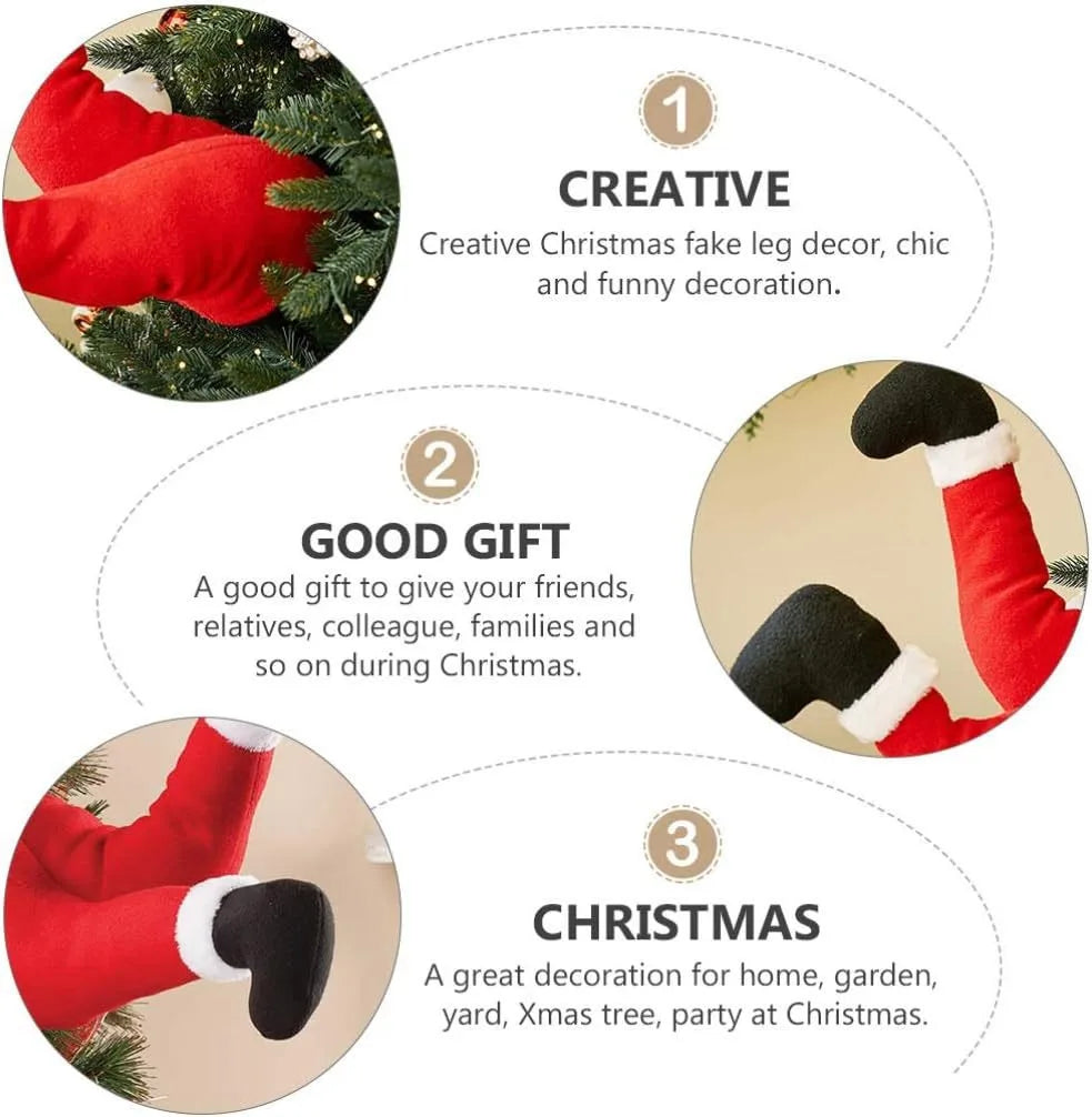 Children's plush Christmas tree decoration, door decoration, Santa's elf legs, home showdown ornaments, gift, surprise supplies