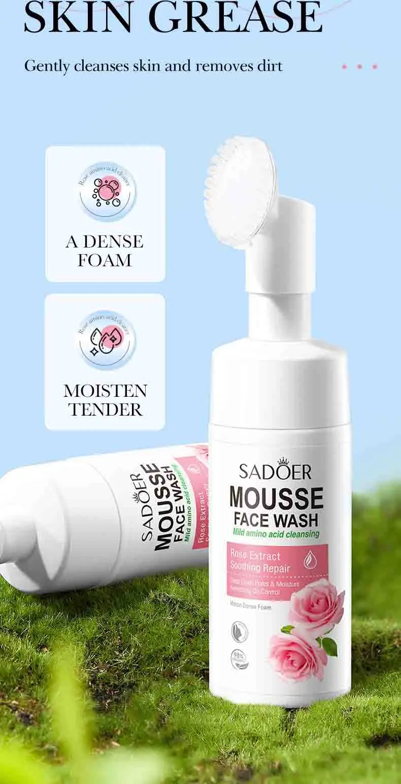 SAODER Fruits nettoyant pour le visage mousse de lavage du visage Massage nettoyage Mossee hydratant produits de soins de la peau du visage