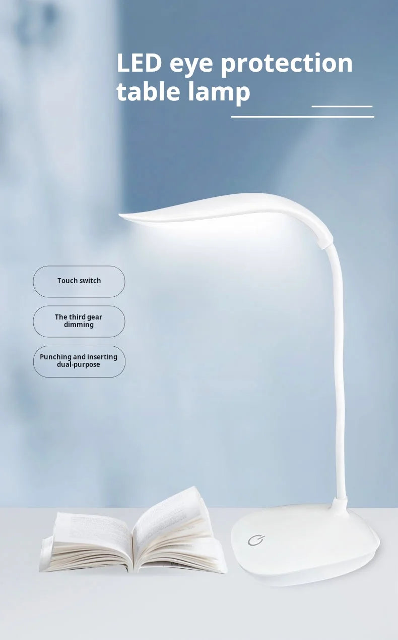 LED desk lamp powered by USB, eye protection, night light for bedroom, reading lamp for students, bedside lamp