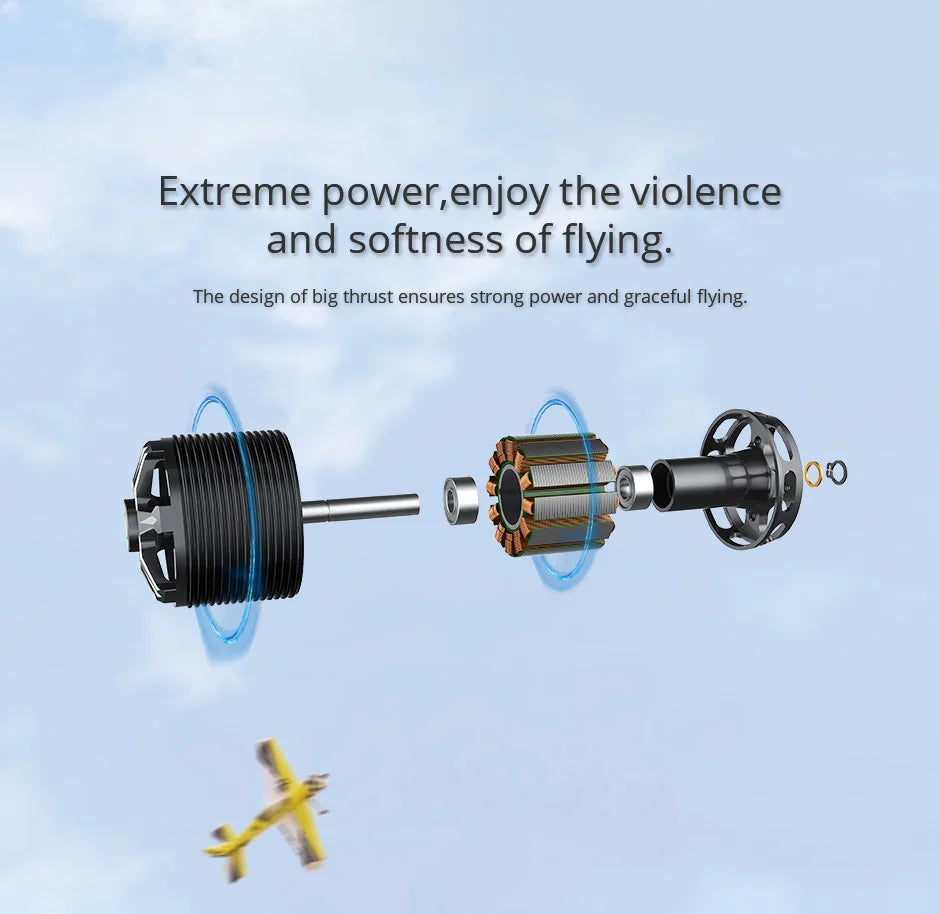 Moteur sans balais à arbre Long T-MOTOR AS2312 KV1150 KV1400 KV1900, pour avion Drone Rc à voilure fixe
