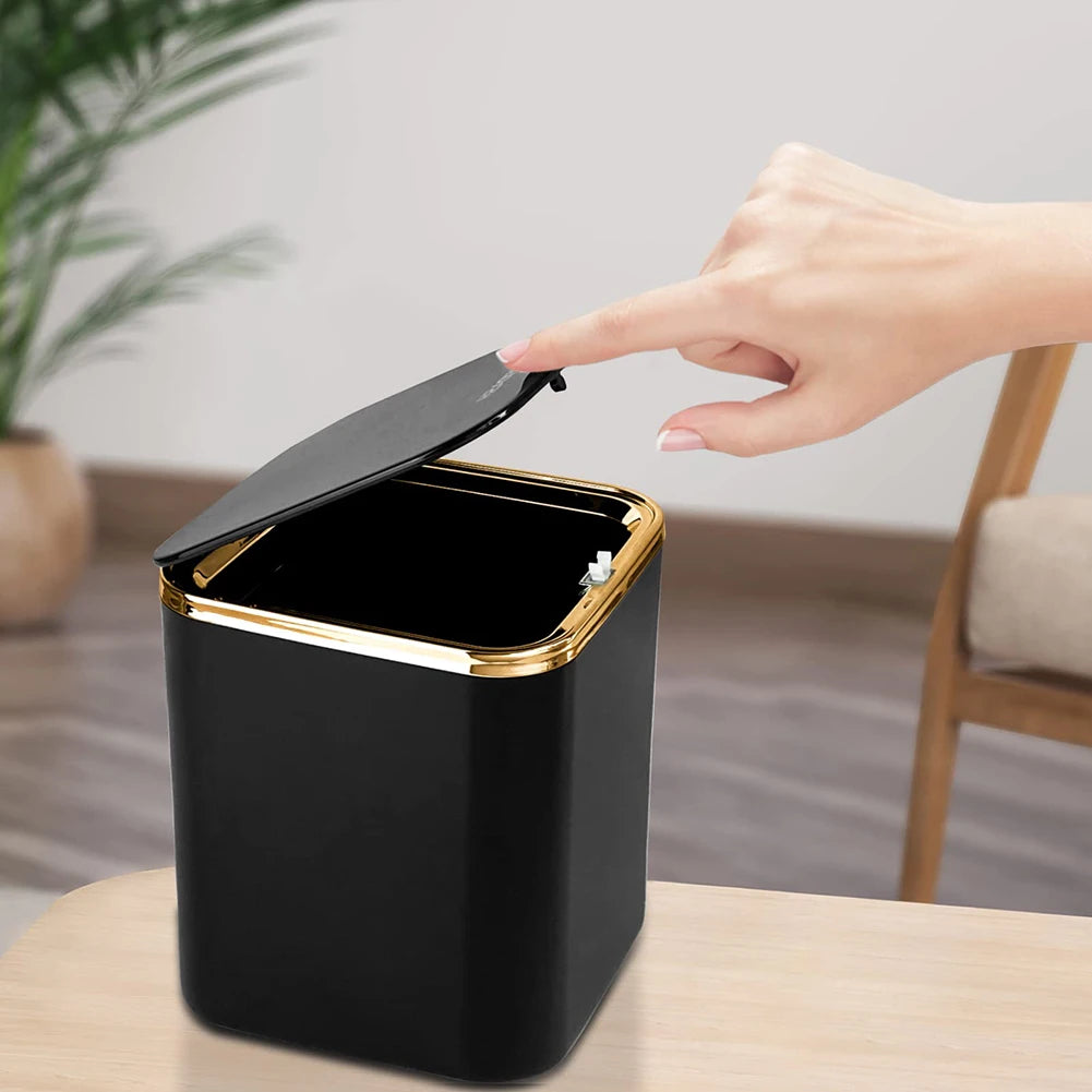 Mini petites poubelles de bureau, corbeille à ordures, table à la maison, poubelle en plastique, fournitures de bureau, poubelles, boîte SunOfficial Barrel