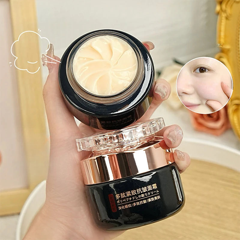Crème pour le visage raffermissante anti-rides polypeptide, hydratation en profondeur, éclaircit la peau terne, minimise les ridules, crème hydratante de jour et de nuit