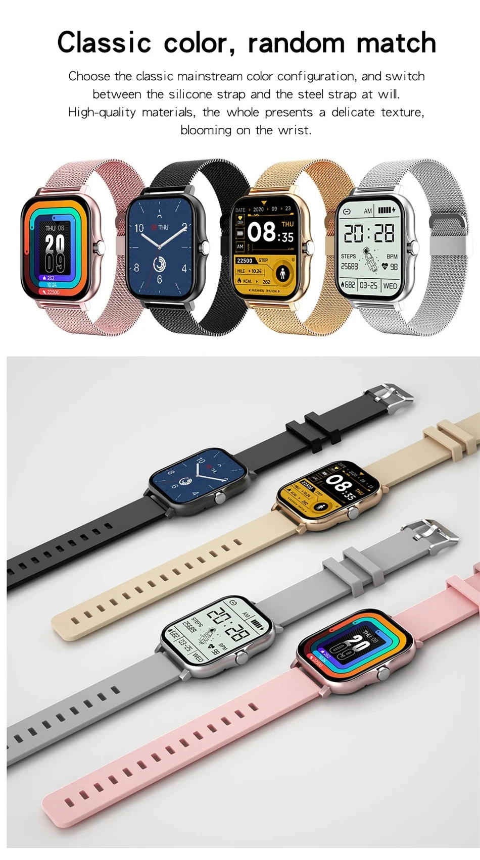 2025New mise à niveau montre intelligente pour hommes femmes 1.83 pouces écran tactile complet BT appel sport surveillance montre intelligente pour téléphone Android et IOS