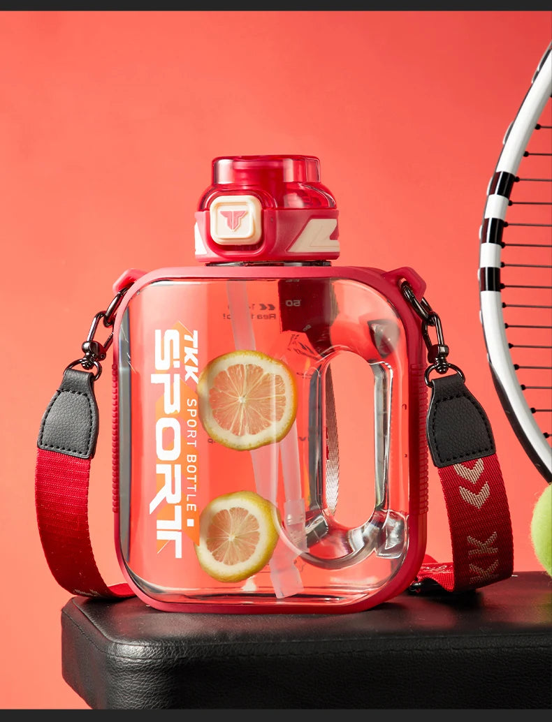 TKK 1/1.6/2L bouteille d'eau de sport TRITAN grande capacité tasse créative résistant à la chaleur en plein air adulte voyage bouilloire salle de sport Fitness cruches