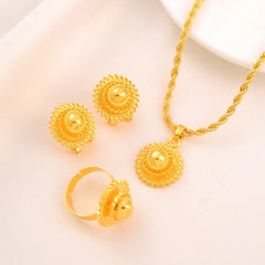 Bijoux Érythréens et Éthiopiens pour Femmes, Pendentif de la raq, Colliers, Boucles d'Oreilles, Bague, Chaîne de Sauna, Document en Or, Cadeau de Produits de Désherbage Africain