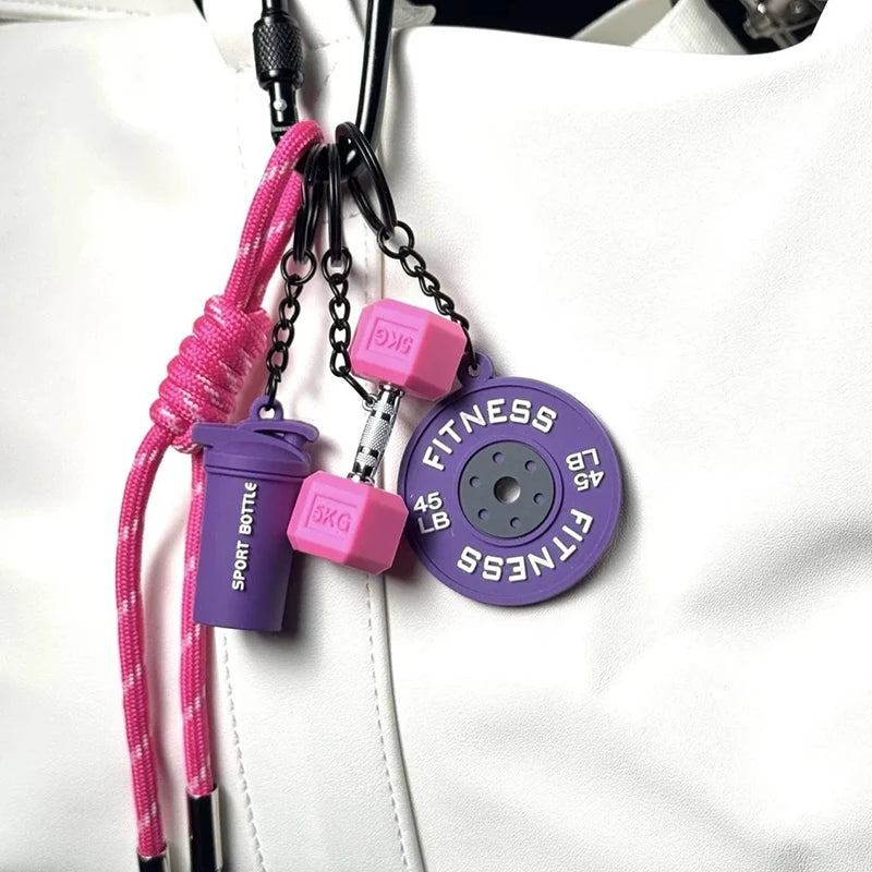 Porte-clés de Fitness pour les amateurs de gymnastique, cadeau Premium, accessoires pour les amateurs de sport, sacs d'entraînement, bouteilles d'eau, boucle en forme de D
