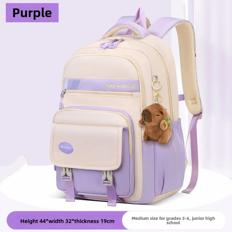 Sac à dos d'école pour enfants avec pendentif de dessin animé pour enfants adolescent Kawaii cartable filles enfants orthopédie sacs à dos imperméables sac