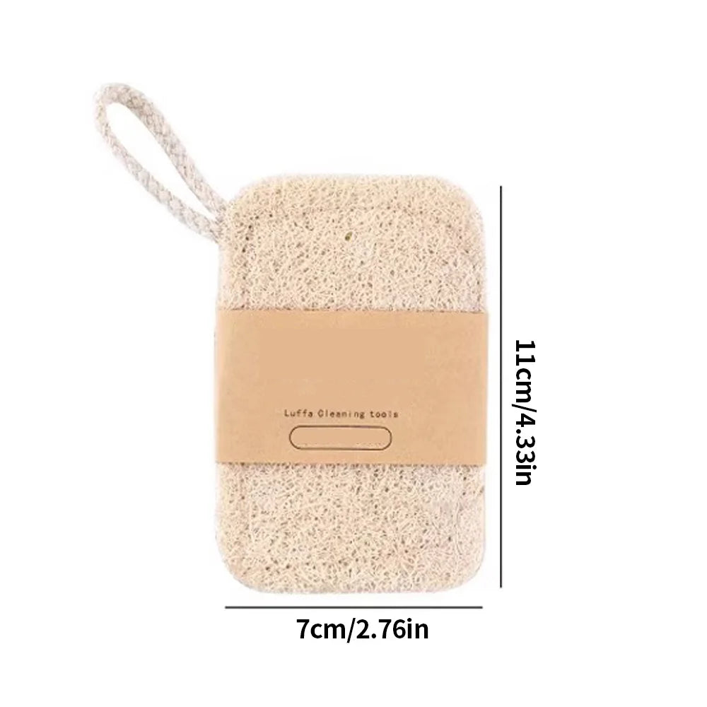 10 pièces/5 pièces/1 pièce-éponge loofah naturelle Double couche pour le nettoyage de la cuisine, biodégradable, adaptée au nettoyage de la cuisine