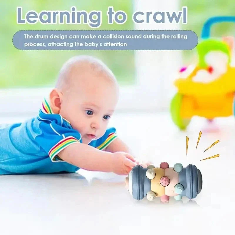 Jouet à rouleau rampant pour bébé de 0 à 12 mois, jouet sensoriel pour activité infantile, temps du ventre, développement éducatif Montessori
