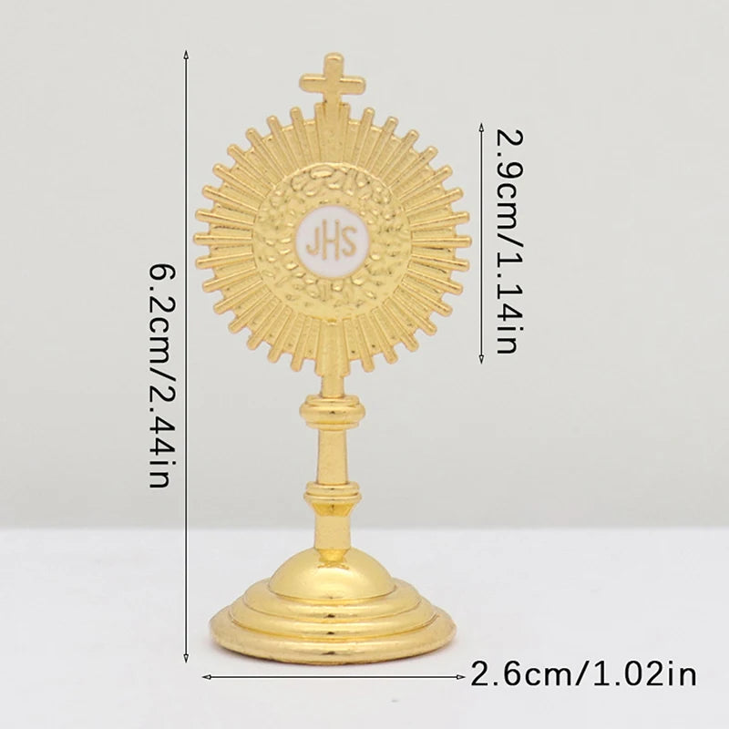 Christian and Catholic Communion Statue, Golden Jesus Areas, Inum Retrievers, Home Office Table Decoration, Cross Figurine, Religious Gift